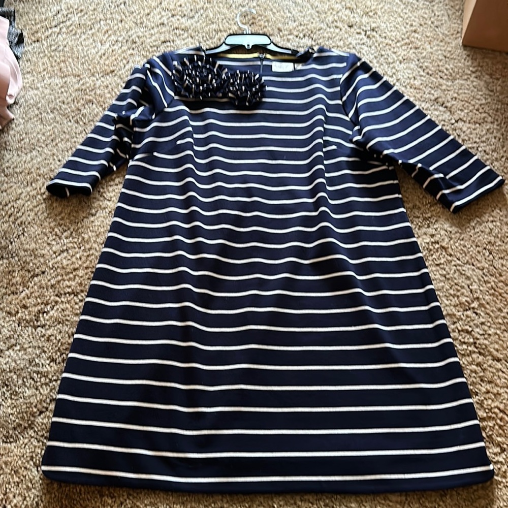 Eliza J striped shift dress